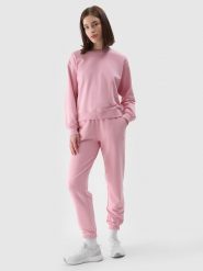 4F Spodnie dresowe joggery damskie - różowe XXL. Czerwone spodnie dresowe damskie 4f, l, bez wzorów, z bawełny. Za 129.99 zł.