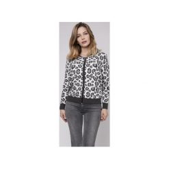 Sweter w panterkę, SWE164 grafit/szary/ecru MKM. Białe swetry damskie Mkm swetry, z dzianiny. Za 148.00 zł.