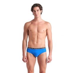 Kąpielówki Arena Elastic Logo. Niebieskie kąpielówki męskie Arena, m, bez wzorów, do pływania. Za 213.00 zł.