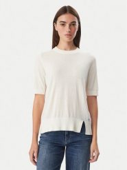 Liu Jo Bluzka WF6419 MA16R Kremowy Regular Fit. Białe bluzki damskie Liu Jo, xs, bez wzorów, z syntetyku, bez kołnierzyka, bez ramiączek. Za 389.99 zł.