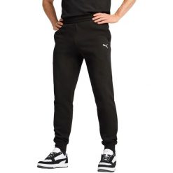 Spodnie męskie Puma Ess Sweatpants Fl Cl. Czarne spodnie sportowe męskie Puma, m, bez wzorów, z bawełny, na fitness i siłownię. Za 390.00 zł.