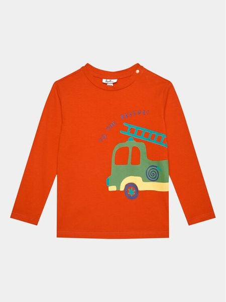 OVS Bluzka 1827294 Pomarańczowy Regular Fit. Brązowe t-shirty dla chłopców OVS, bez wzorów, z bawełny, bez ramiączek. Za 19.99 zł.