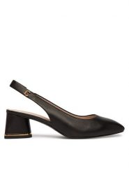 Coccinelle Czółenka C-Everyday E4 U1L 21 02 01 Czarny. Czarne czółenka damskie Coccinelle, bez wzorów, ze skóry, bez obcasa, bez zapięcia. Za 949.99 zł.