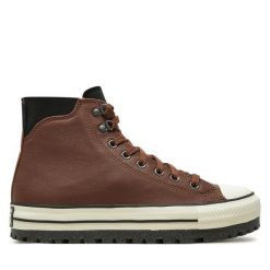 Trzewiki Converse. Brązowe botki męskie Converse, bez wzorów, retro, bez zapięcia. Za 459.99 zł.