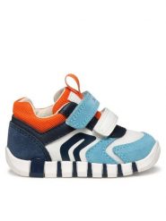 Geox Sneakersy B Iupidoo B3555D 02014 C4079 Niebieski. Niebieskie buty sportowe chłopięce Geox, bez wzorów, z materiału, bez zapięcia. Za 159.99 zł.