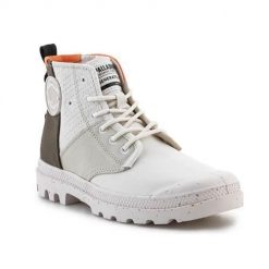 Buty do chodzenia damskie Palladium Pampa Hi Re Generate Dusky. Białe obuwie sportowe damskie Palladium, bez wzorów, z materiału, trekkingowe. Za 535.00 zł.