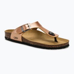 Klapki damskie CMP ECO MYMOSA. Czerwone klapki damskie CMP, bez wzorów, z materiału, bez obcasa. Za 129.00 zł.