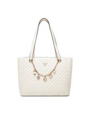 Guess Torebka Everlee HWEG86 79250 Écru. Torebki do ręki damskie Guess, z aplikacjami, ze skóry, bez dodatków. Za 549.99 zł.