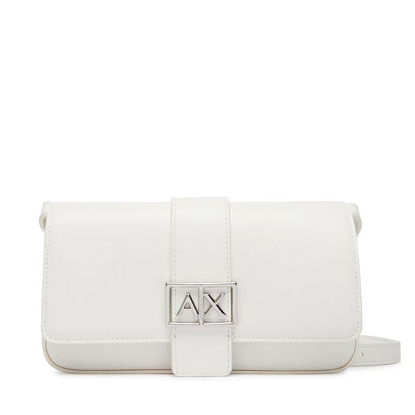 Torebka Armani Exchange. Białe listonoszki damskie Armani Exchange, bez wzorów, bez dodatków. Za 439.99 zł.