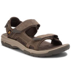 Sandały Teva. Brązowe klapki męskie Teva, bez zapięcia. Za 359.99 zł.