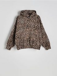 Bluza w zwierzęcy wzór - wielobarwny. Bluzy damskie Reserved, l, bez wzorów, z bawełny, bez kaptura. W wyprzedaży za 79.99 zł.