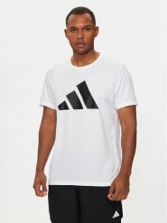 Adidas T-Shirt Run It IN0075 Biały Regular Fit. Białe koszulki sportowe męskie Adidas, m, bez wzorów, z syntetyku, bez kołnierzyka, bez ramiączek, do biegania. Za 89.99 zł.