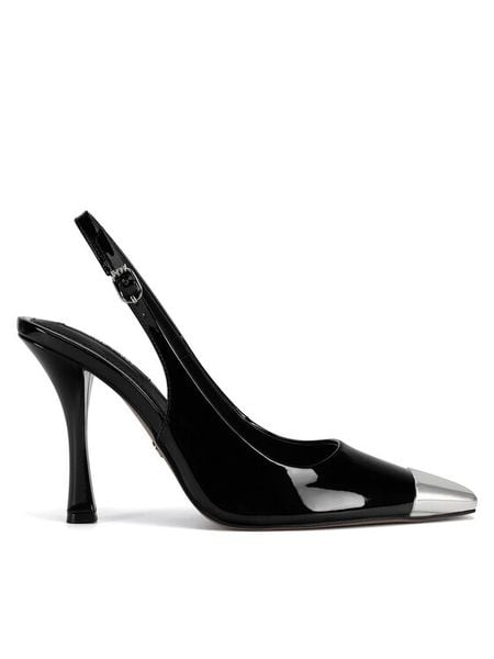 Nine West Szpilki WFA3376-1 Czarny. Czarne szpilki damskie Nine West, bez wzorów, ze skóry, bez obcasa, bez zapięcia. Za 199.99 zł.