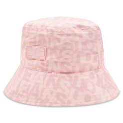 Kapelusz Tommy Jeans. Czerwone czapki i kapelusze damskie Tommy Jeans, bez wzorów, z jeansu. Za 249.99 zł.