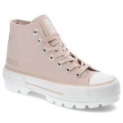 Różowe Trampki Big Star Modne Buty Damskie. Czerwone trampki i tenisówki damskie Big Star, bez wzorów, retro, bez zapięcia. Za 159.00 zł.