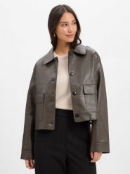 Neo Noir Kurtka damska Romana Faux Kobiety Sztuczna skóra brązowy jednolity, 38. Brązowe kurtki damskie Neo Noir, bez wzorów, ze skóry, bez kaptura. Za 499.95 zł.