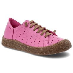 Półbuty damskie Revini, ze skóry naturalnej licowej ażurowa cholewka sznurowanie wygodna podeszwa casual, różowe, 1301-1. Czerwone półbuty damskie Ravini, w ażurowe wzory, ze skóry, casualowe, bez obcasa, bez zapięcia. Za 309.00 zł.