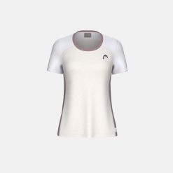 PLAY TECH Damski Top. Białe koszulki sportowe damskie Head, bez wzorów, sportowe, bez kołnierzyka. Za 280.00 zł.