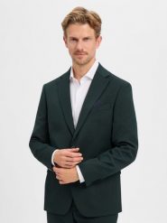Finshley & Harding marynarka z kolekcji modułowej Mężczyźni Modern Fit zielony, 50. Zielone marynarki męskie Finshley & Harding, bez wzorów, biznesowe. Za 699.95 zł.