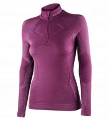 LS1609W Bluza damska z kr�tkim ekspresem EXTREME MERINO fuksjowy L. Bluzy damskie W&K, l, bez wzorów, bez kaptura. Za 505.25 zł.