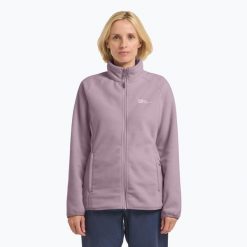 Bluza polarowa damska Jack Wolfskin Moonrise Full Zip. Czerwone bluzy damskie Jack Wolfskin, bez wzorów, z polaru, bez kaptura, trekkingowe. Za 299.99 zł.