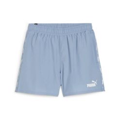 Spodenki męskie Puma ESS+ TAPE WOVEN niebieskie r L. Niebieskie krótkie spodenki sportowe męskie Puma, l, z aplikacjami, z materiału, na fitness i siłownię. Za 102.90 zł.