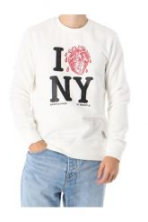 Bluza dresowa męska Element I Heart Crew ocieplana. Białe bluzy męskie Element, l, bez wzorów, z bawełny, bez kaptura. Za 155.49 zł.