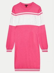 Guess Sukienka dzianinowa J4YK04 Z3GW0 Różowy Regular Fit. Czerwone sukienki dla dziewczynek Guess, z aplikacjami, z bawełny, bez ramiączek. Za 139.99 zł.