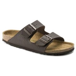 Klapki męskie Birkenstock Arizona BS Birko-flor. Brązowe klapki męskie Birkenstock, z jeansu, klasyczne. Za 287.00 zł.
