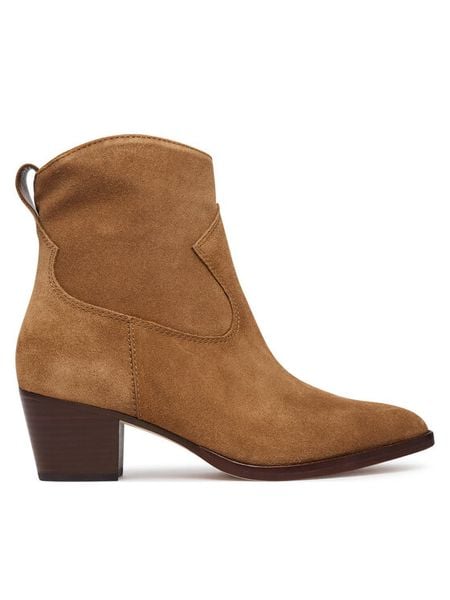 LAUREN RALPH LAUREN Botki 802974389002 Brązowy. Brązowe botki damskie Lauren Ralph Lauren, bez obcasa, na słupku, bez zapięcia. Za 1,199.00 zł.