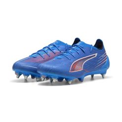 Buty piłkarskie unisex ULTRA 6 ULTIMATE MxSG PUMA. Białe buty sportowe męskie Puma, bez zapięcia, do piłki nożnej. W wyprzedaży za 752.00 zł.