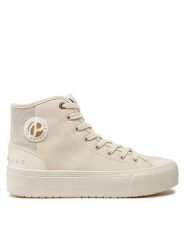Pepe Jeans Trampki PLS31576 Écru. Trampki i tenisówki damskie Pepe Jeans, bez wzorów, z jeansu, bez zapięcia. Za 219.99 zł.