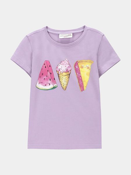 Coccodrillo T-Shirt WC4143217VGA Fioletowy Regular Fit. Fioletowe t-shirty i topy dla dziewczynek COCCODRILLO, bez wzorów, z bawełny, bez ramiączek. Za 29.99 zł.