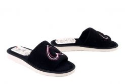 METEOR 044 Zuza czarny/róż, kapcie damskie. Czarne kapcie damskie Meteor, bez wzorów. Za 44.99 zł.
