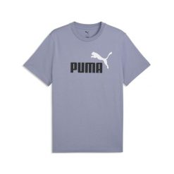 Męska koszulka Essentials z dwukolorowym logo No. 1 PUMA. Fioletowe koszulki sportowe męskie Puma, m, bez wzorów, z gumy, bez kołnierzyka, bez ramiączek, do biegania. Za 99.00 zł.