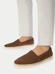 GINO ROSSI Espadryle EO-TOMO-01 126AM Brązowy. Brązowe półbuty na co dzień męskie Gino Rossi, ze skóry, bez zapięcia. Za 183.99 zł.