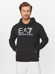 EA7 Emporio Armani Bluza 6RPM17 PJSLZ 1200 Czarny Regular Fit. Czarne bluzy męskie EA7 Emporio Armani, l, bez wzorów, z bawełny, bez kaptura. Za 319.99 zł.