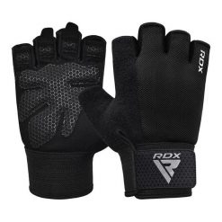 Rękawiczki RDX Gym Workout W1. Czarne rękawiczki męskie RDX SPORTS, bez wzorów, sportowe. Za 75.99 zł.