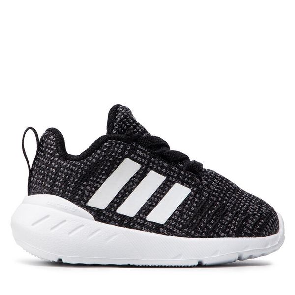 Sneakersy adidas. Czarne trampki i tenisówki chłopięce Adidas, bez wzorów, bez zapięcia. Za 169.99 zł.