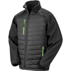 Kurtka Result Softshell Rembourrée Black Compass. Czarne kurtki męskie RESULT, m, bez wzorów, z puchu, bez kaptura. Za 241.00 zł.
