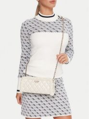 Guess Torebka Cristi Mini HWTG81 39720 Écru. Torebki do ręki damskie Guess, z aplikacjami, ze skóry, wizytowe, bez dodatków. Za 289.99 zł.