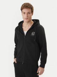 Armani Exchange Bluza XM000371 AF10818 UC001 Czarny Regular Fit. Czarne bluzy męskie Armani Exchange, l, bez wzorów, z bawełny, bez kaptura. Za 639.99 zł.
