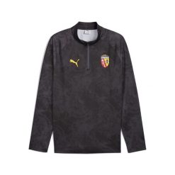 Męska bluza przedmeczowa z zamkiem 1/4 RC Lens PUMA Galactic Gray Pelé Yellow. Szare koszulki sportowe męskie Puma, m, bez wzorów, ze lnu, bez kołnierzyka, bez ramiączek, do piłki nożnej. Za 349.00 zł.