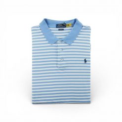 Second life - Koszulka polo z krótkim rękawem mężczyźni - Jak nowy. Niebieskie buty sportowe męskie Ralph Lauren, m, bez wzorów, sportowe, bez ramiączek. Za 126.86 zł.