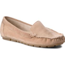 Mokasyny CARINII - B4433 L15-000-000-C85. Brązowe mokasyny damskie Carinii, z materiału. W wyprzedaży za 159.00 zł.