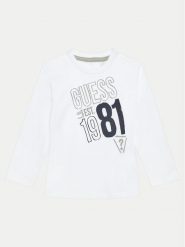 Guess Bluzka N4BI18 I3Z14 Biały Regular Fit. Białe t-shirty dla chłopców Guess, z aplikacjami, z bawełny, bez ramiączek. Za 49.99 zł.
