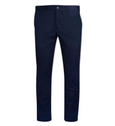 Spodnie Granatowe Męskie, Casualowe, Chinosy z Elastanem, Zwężana Nogawka -QUICKSIDE. Eleganckie spodnie męskie Quickside, m, bez wzorów, z bawełny. Za 111.00 zł.