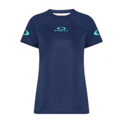 Oakley Koszulka Free Ride Jersey Foa500568-6Le. Niebieskie koszulki sportowe damskie Oakley, xl, bez wzorów, z jersey, bez kołnierzyka, bez ramiączek, rowerowe. Za 141.99 zł.
