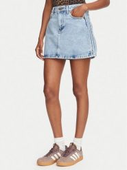 Adidas Spódnica jeansowa KQ6487 Niebieski jasny Regular Fit. Niebieskie spódnice damskie Adidas, bez wzorów, z jeansu. Za 279.99 zł.