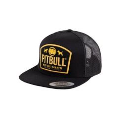 Czapka męska Pitbull Snapback Flat Mesh DOGS. Czarne czapki i kapelusze męskie PITBULL, na wiosnę, bez wzorów, z meshu. Za 109.00 zł.